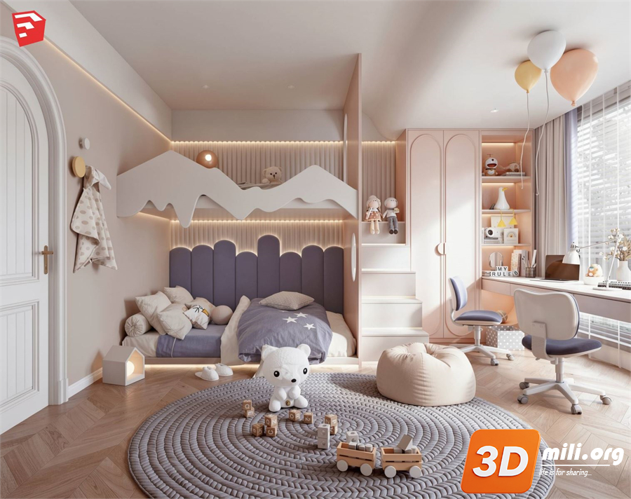Children Room Scenes Skp FIles 
